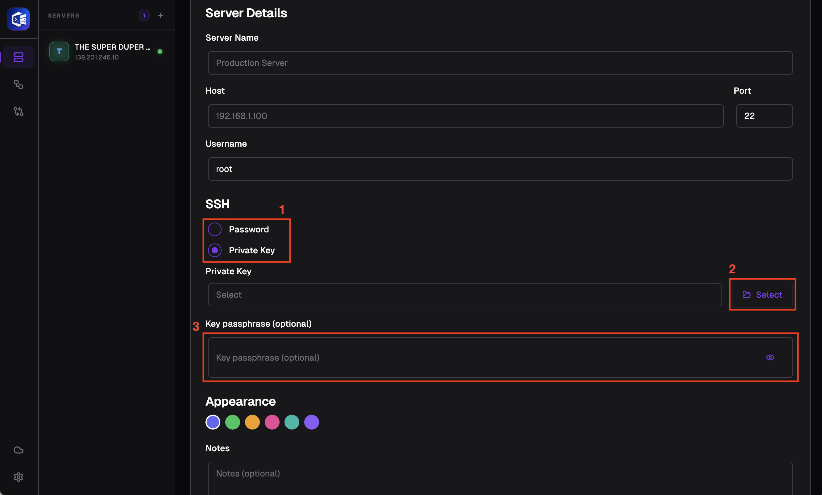 Add Server Screen 2