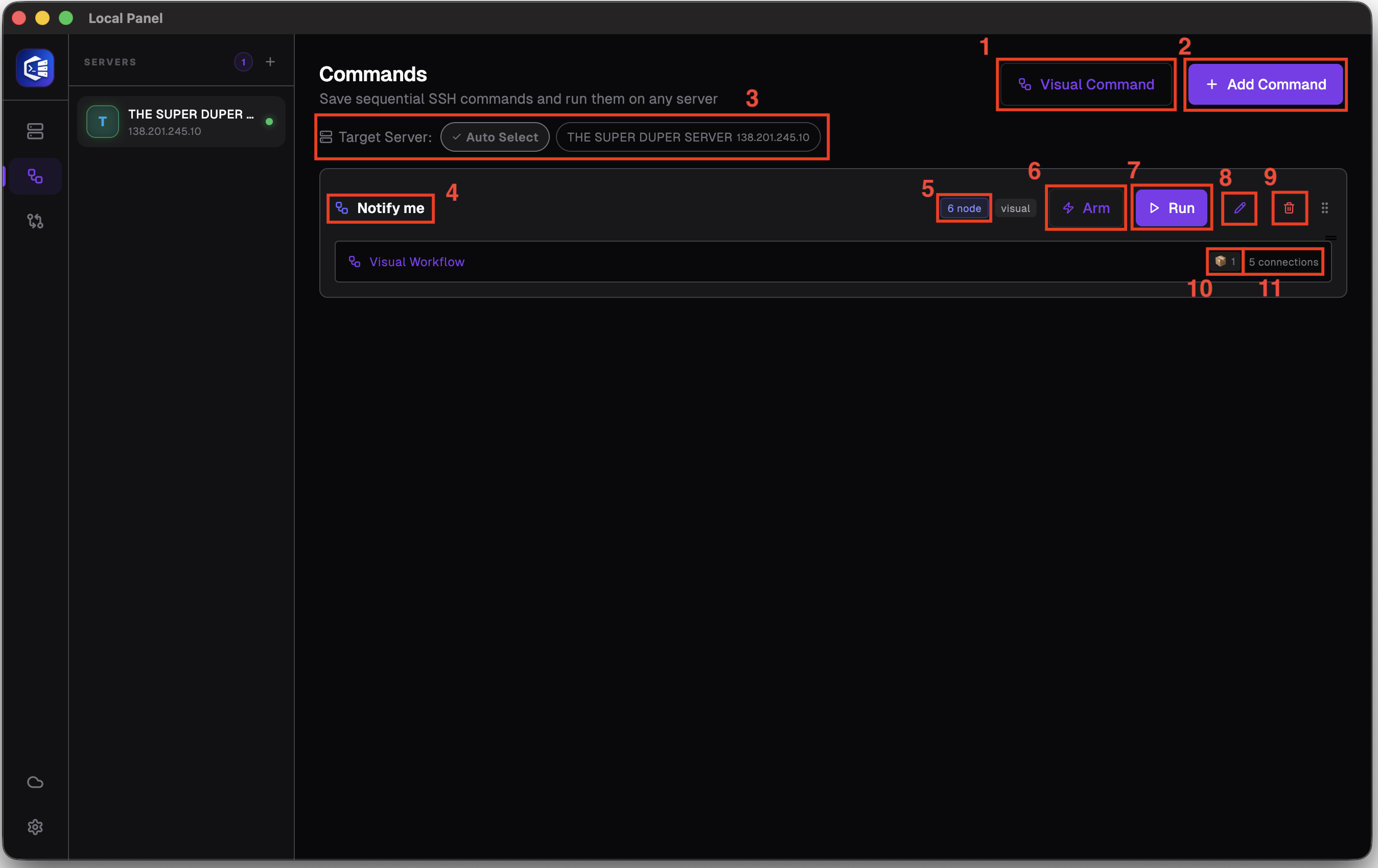 Commands Screen 1