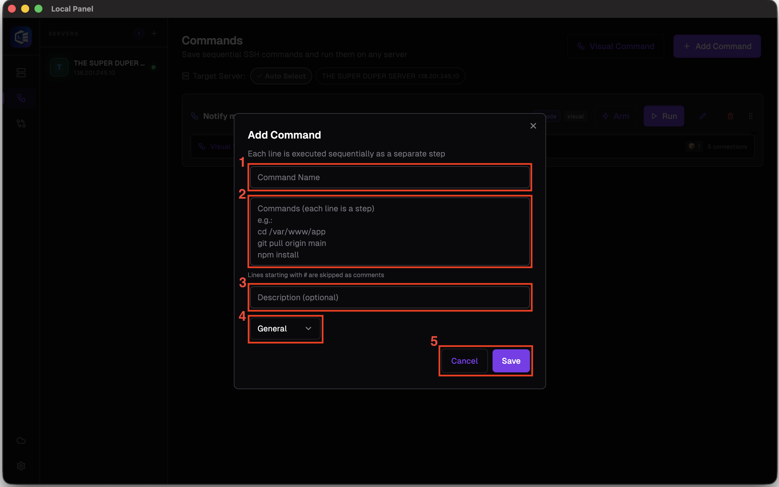 Commands Screen 2