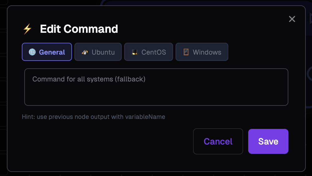edit command node