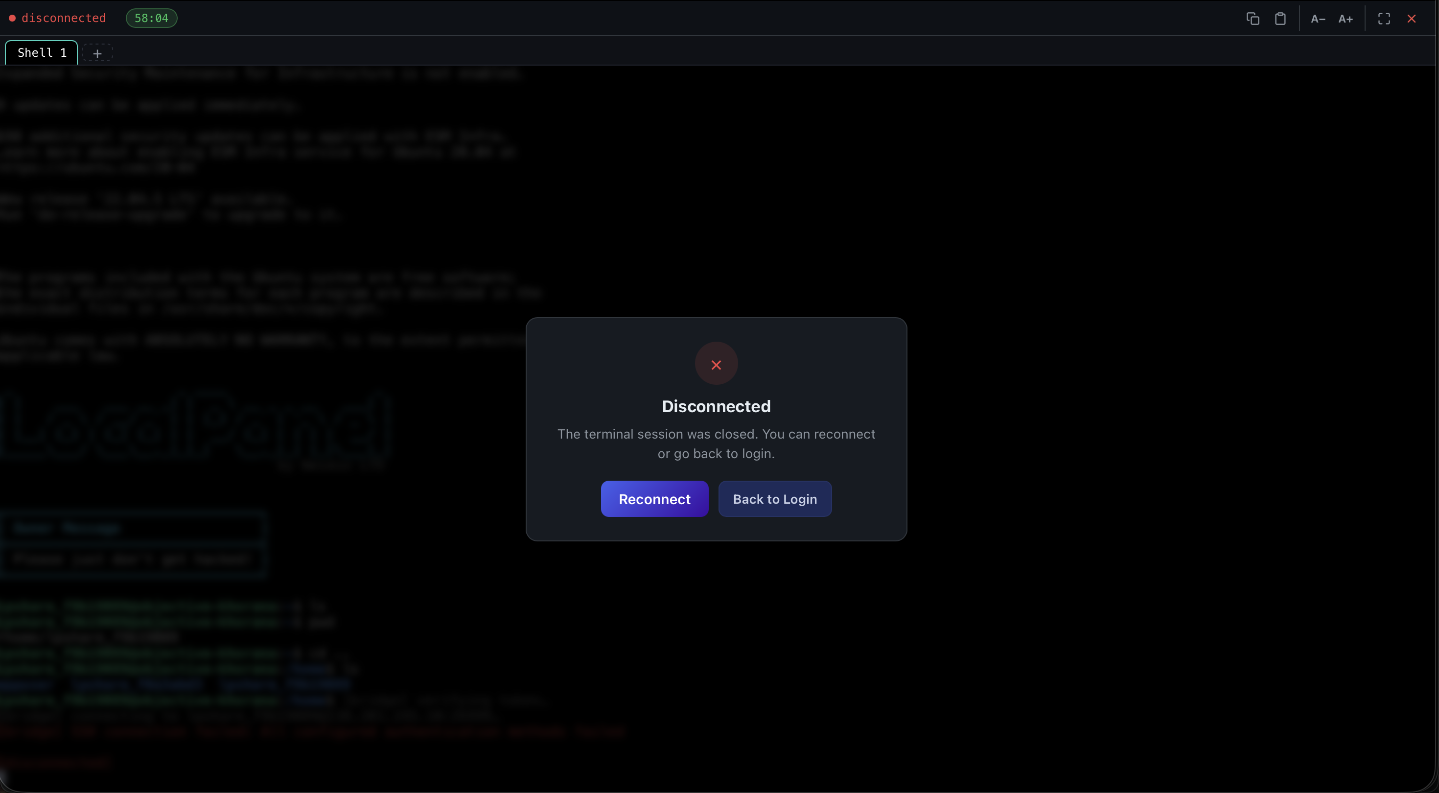 Safe Share 14 - successful revoke and web terminal screen