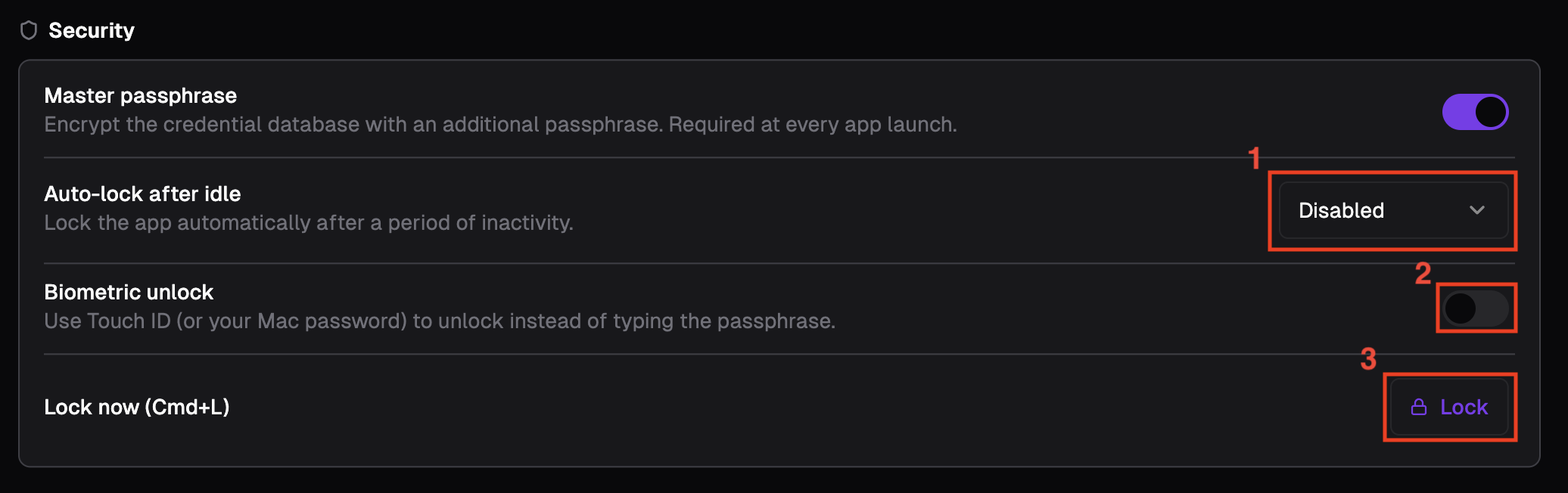 Settings Screen 3