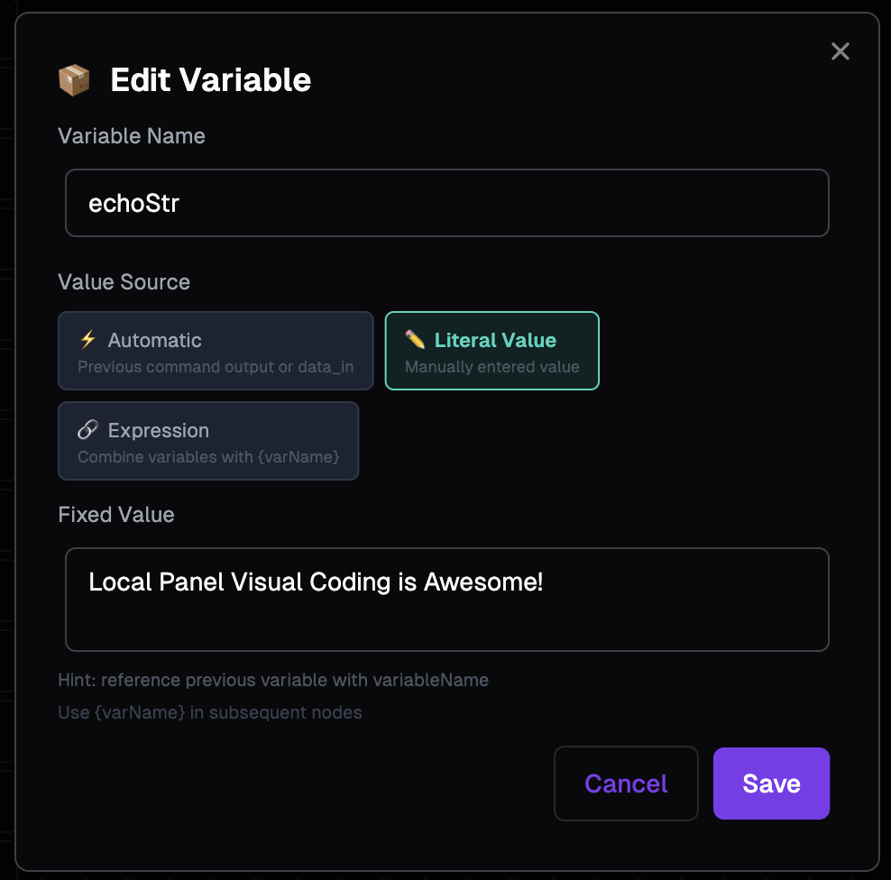 variable node example 1